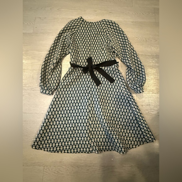 Iren Klairie Geometric Print Retro 3d Flower Detail Puffed Cuffs Size EU38 USM - Picture 5 of 6